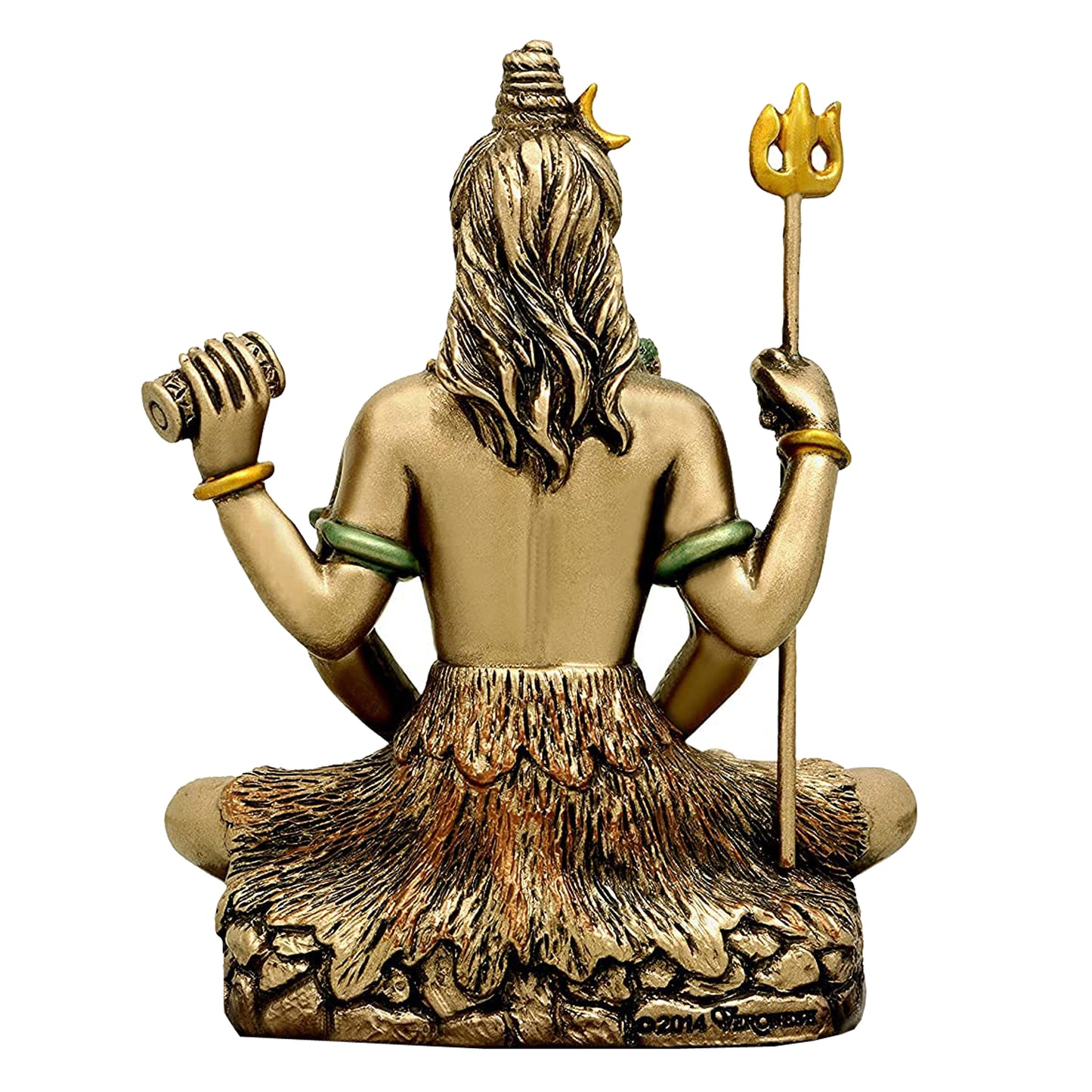 Lord Shiva Mahakal Statue Decorative Hindu Idol Sculpure for Home, Pooja Room, Office and Religious Gift (Golden, 8.5 Inches)